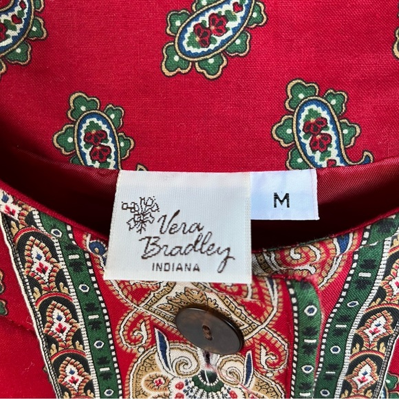 Red Vera Bradley button down jacket excellent condition. Size medium - Picture 6 of 11